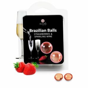 Boules Brésiliennes Parfum Champagne Fraise x2