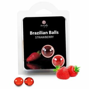 Boules Brésiliennes Parfum Fraise x2